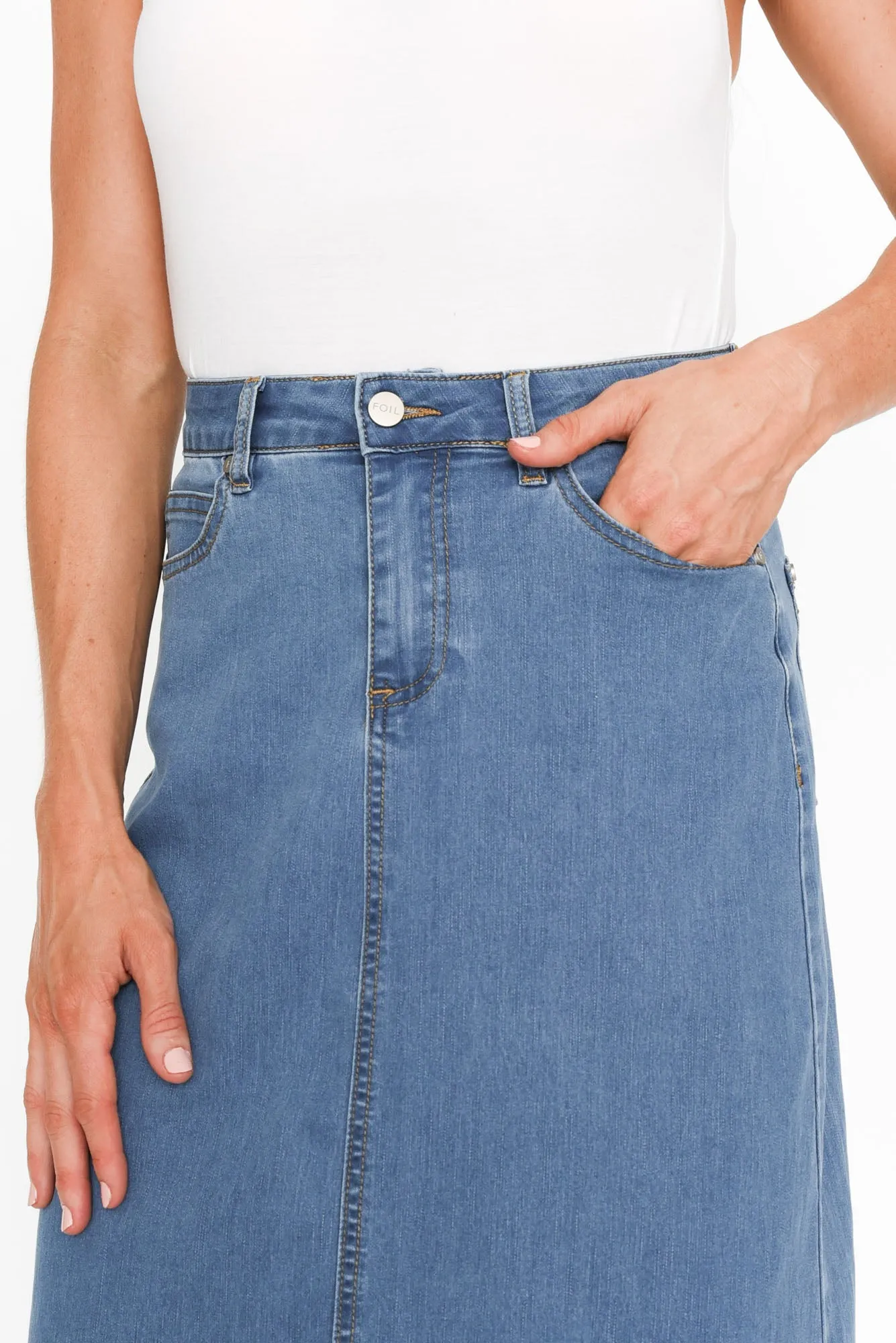 Stevie Blue Denim Skirt