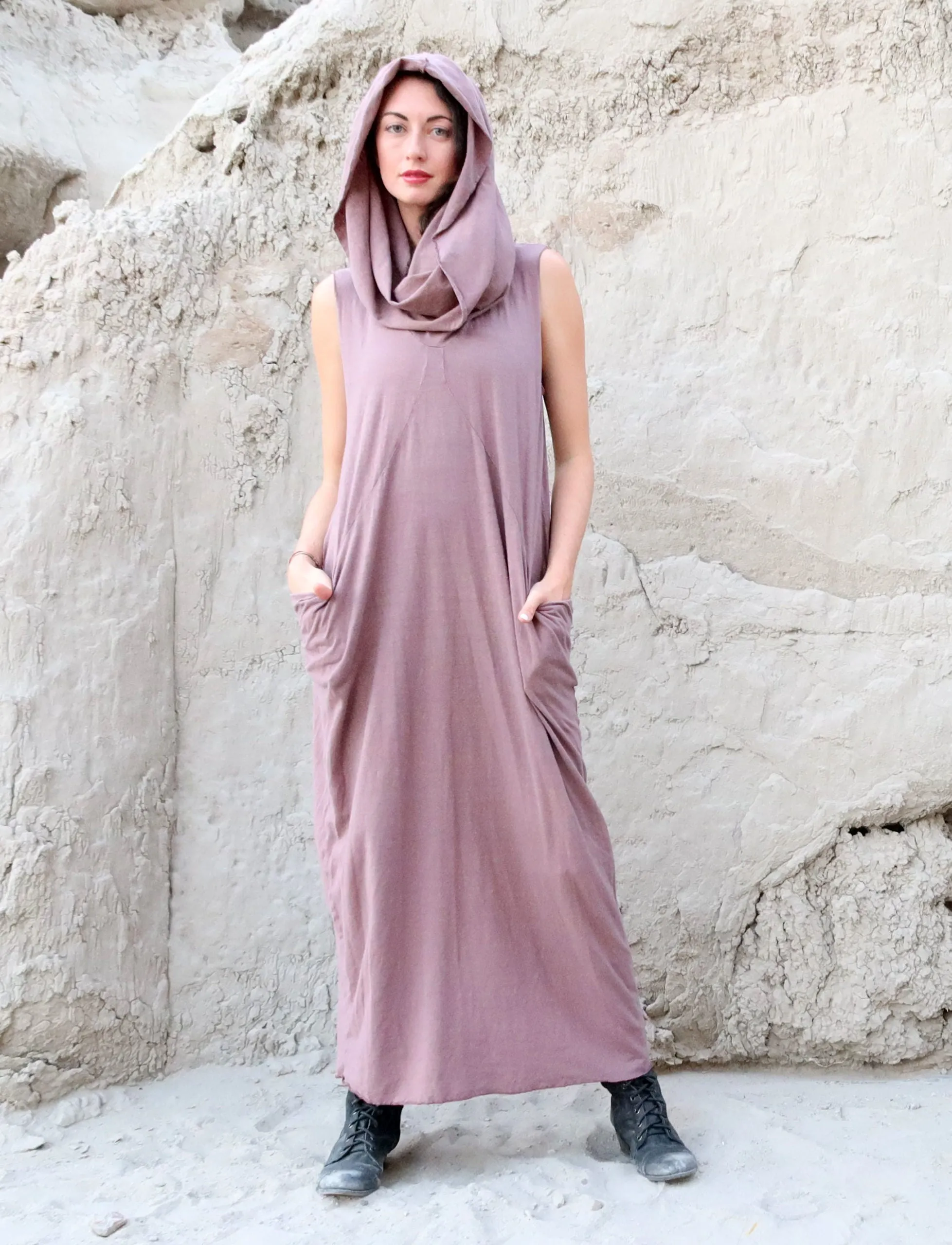 Super Cowl Origami Long Dress