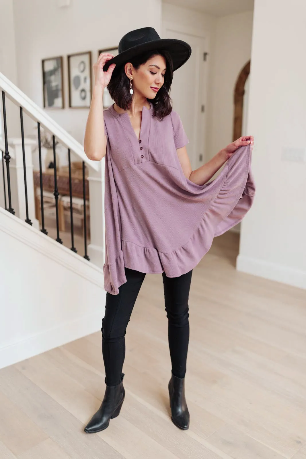 Sweet Breeze Tunic Dress in Lavender