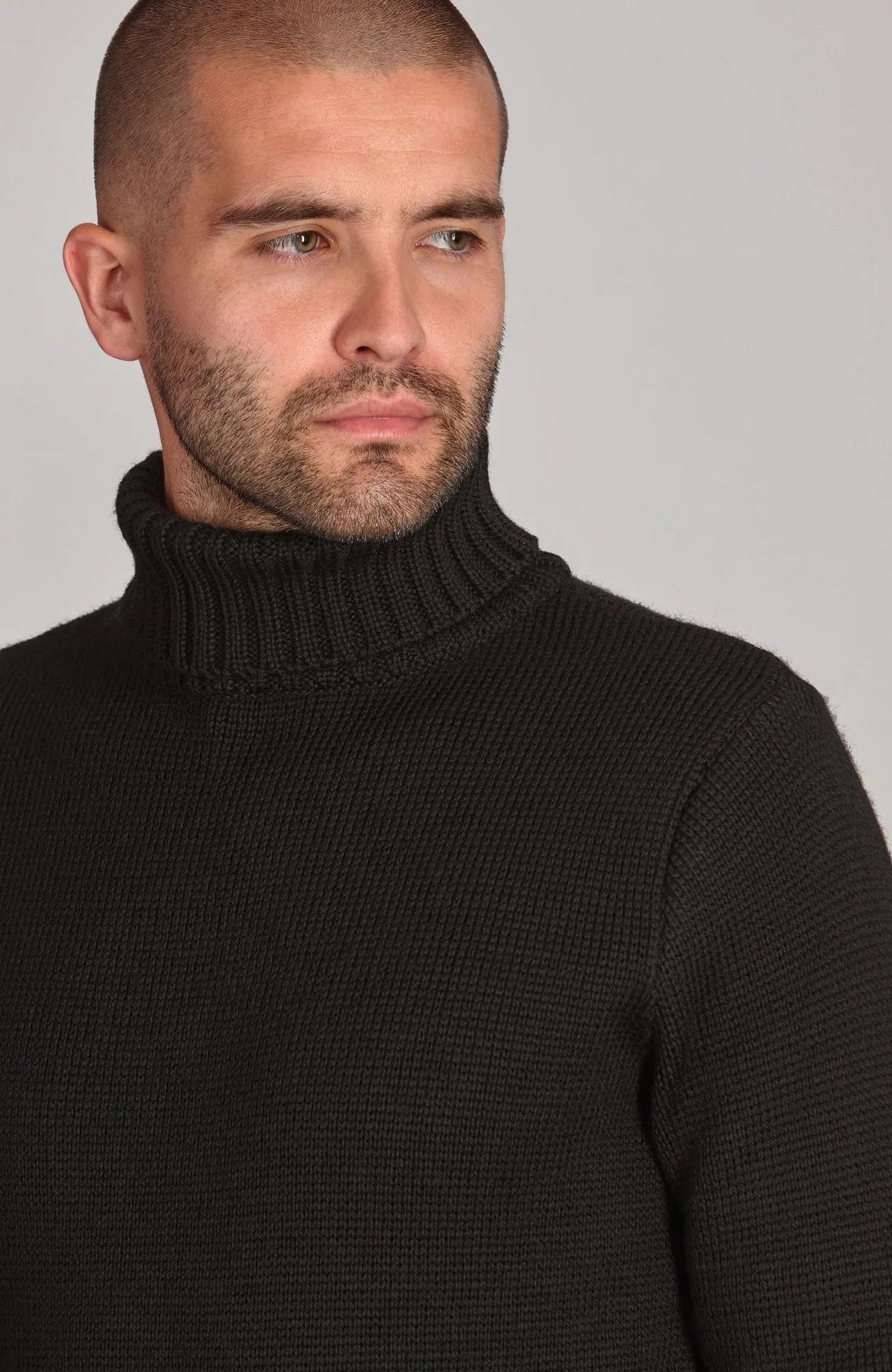 The Fitted Submariner - Roll Neck Merino Wool Jumper