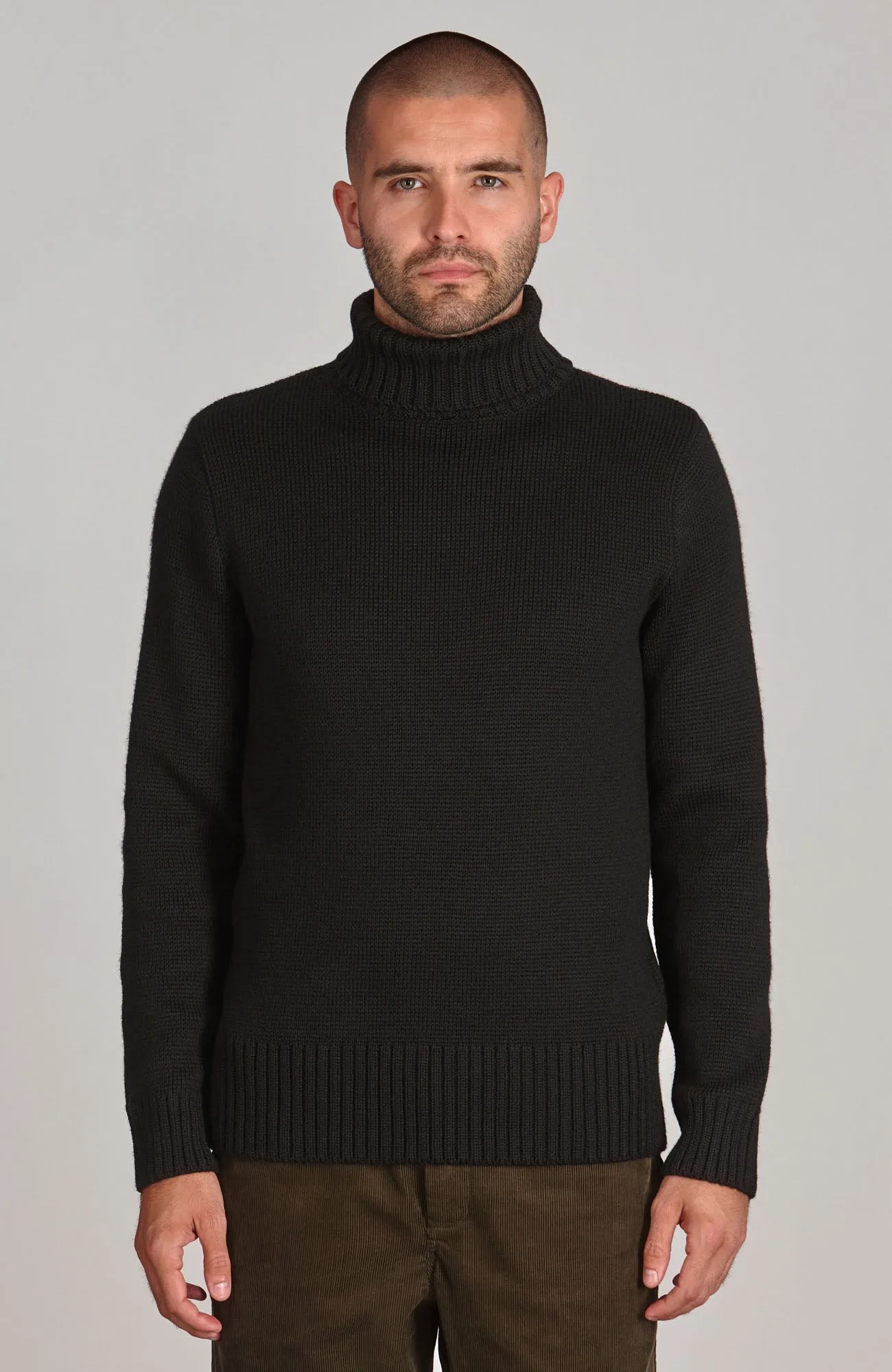 The Fitted Submariner - Roll Neck Merino Wool Jumper