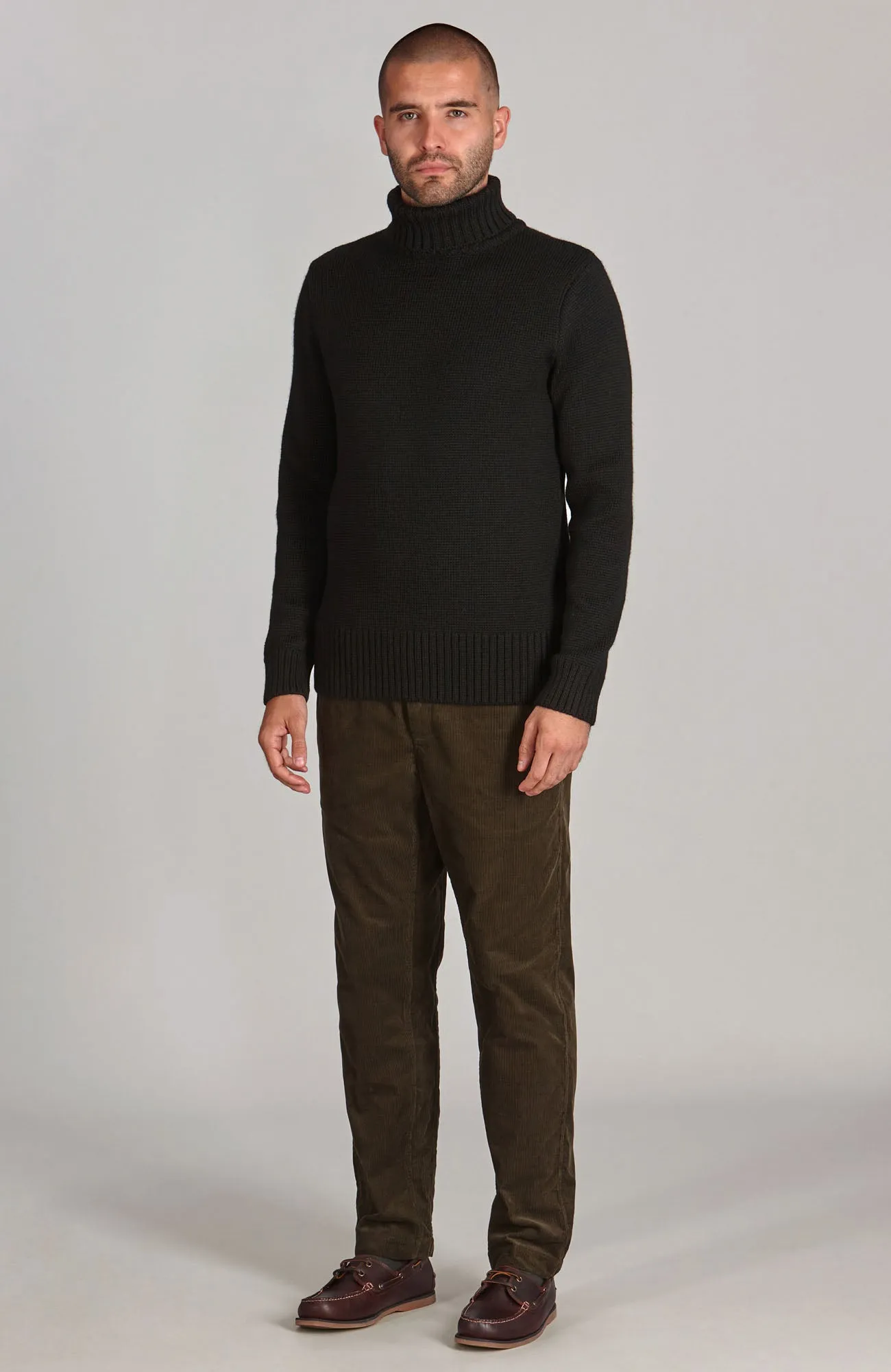 The Fitted Submariner - Roll Neck Merino Wool Jumper