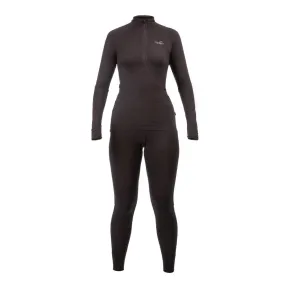 Ultra Bamboo Long Underwear Set Women (Black)