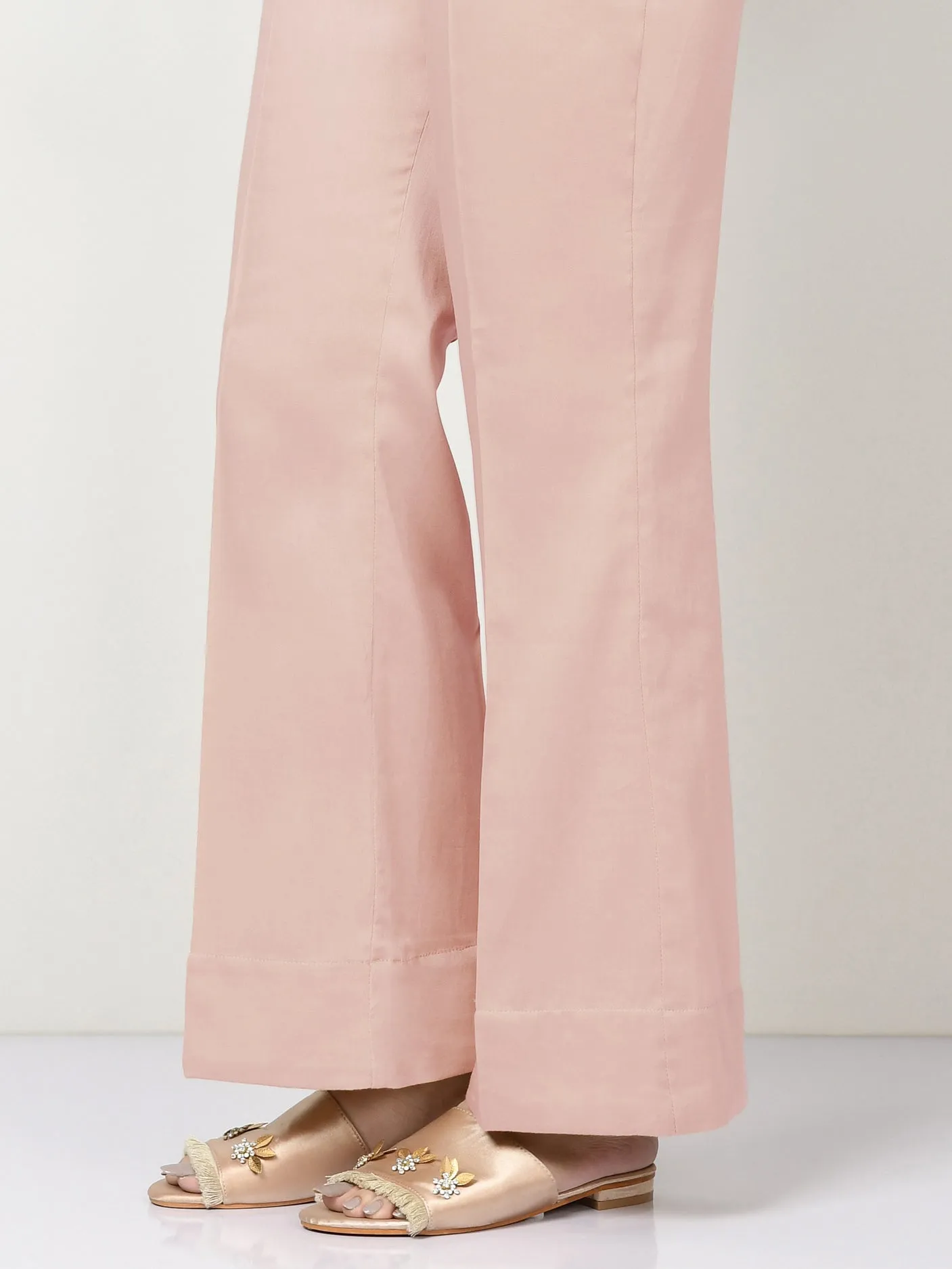 Unstitched Cambric Trouser - Light Pink