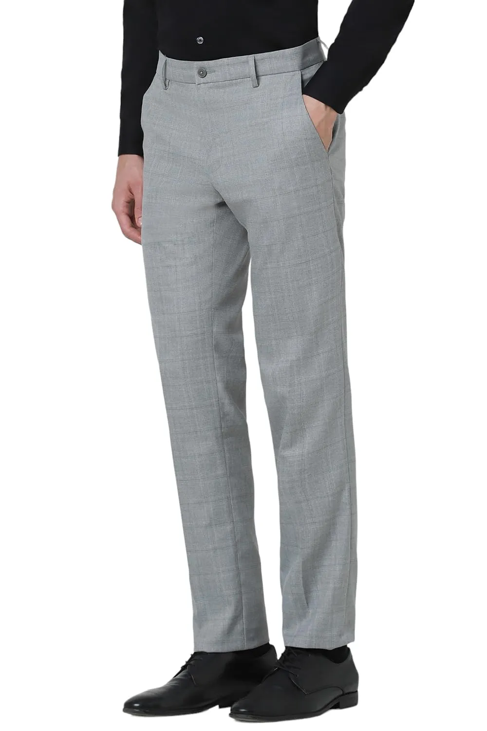 Van Heusen Men's Slim Pants (VHTFFSLBR24228_Light Grey