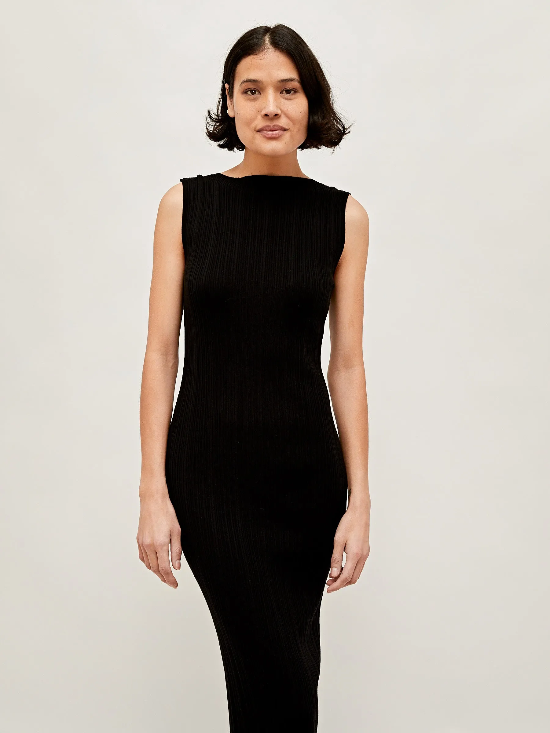 Vas Pleat Knit Dress