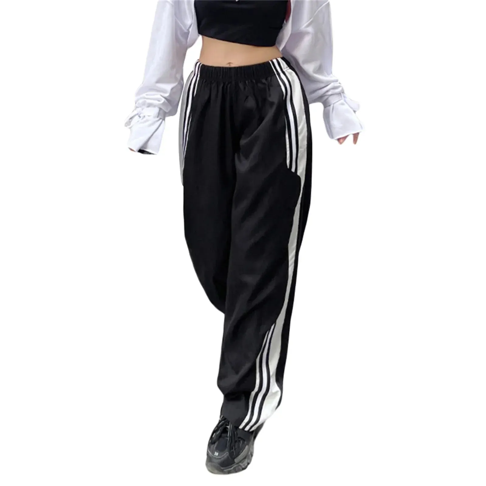 Vintage Drawstring Punk Wide Leg Streetwear Harajuku Pants