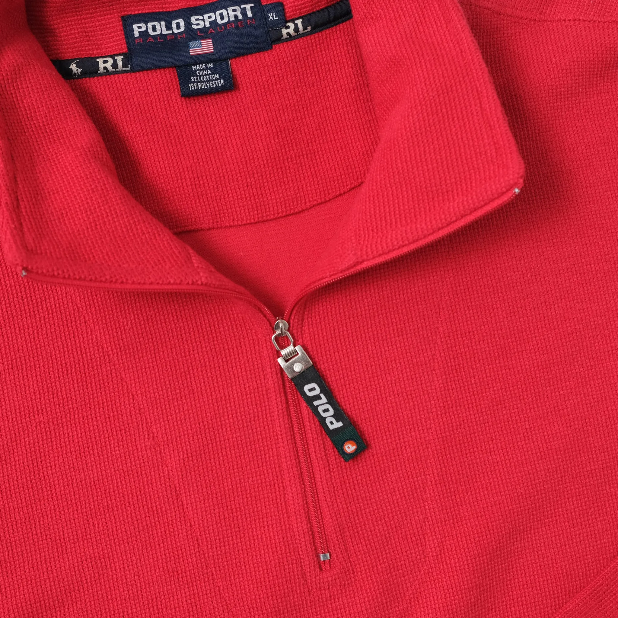 Vintage Polo Sport Q-Zip Sweater XLarge