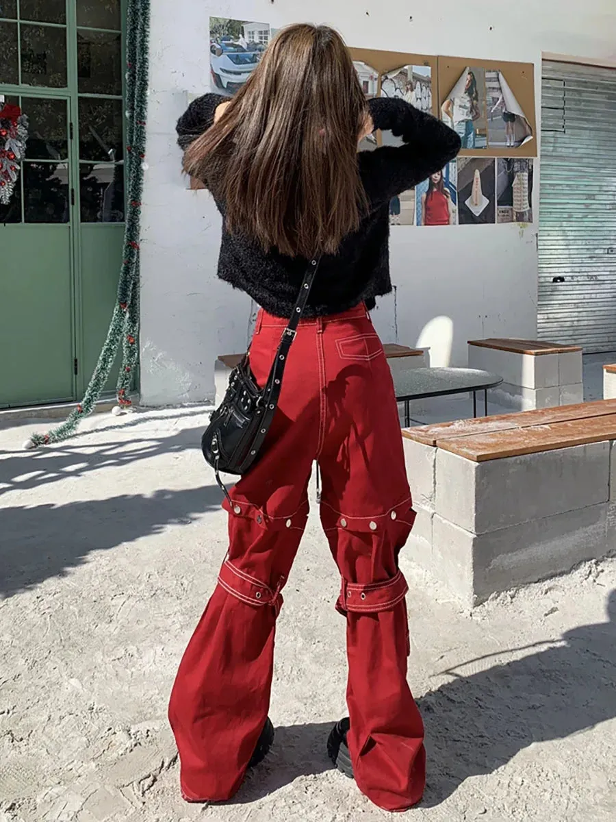 Vintage Red Halloween Pants