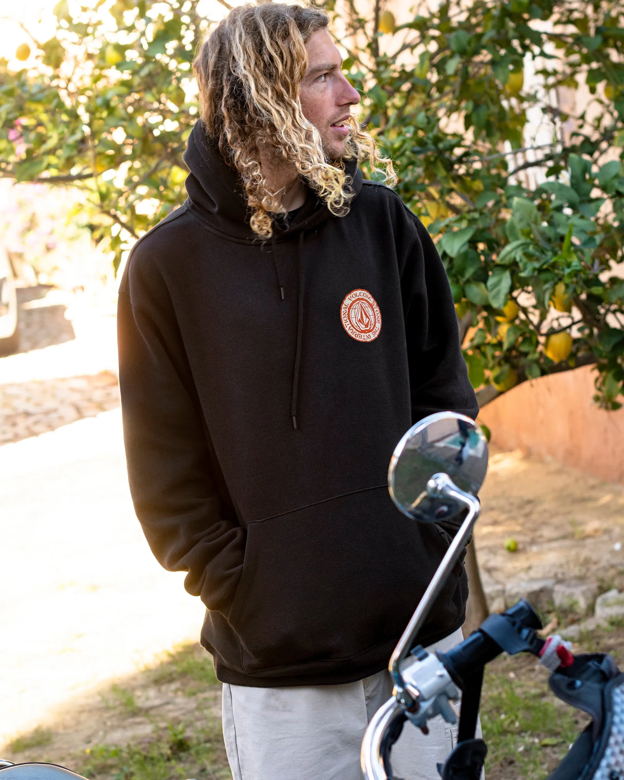 Volstoned Long Sleeve Pullover Hoodie - Black