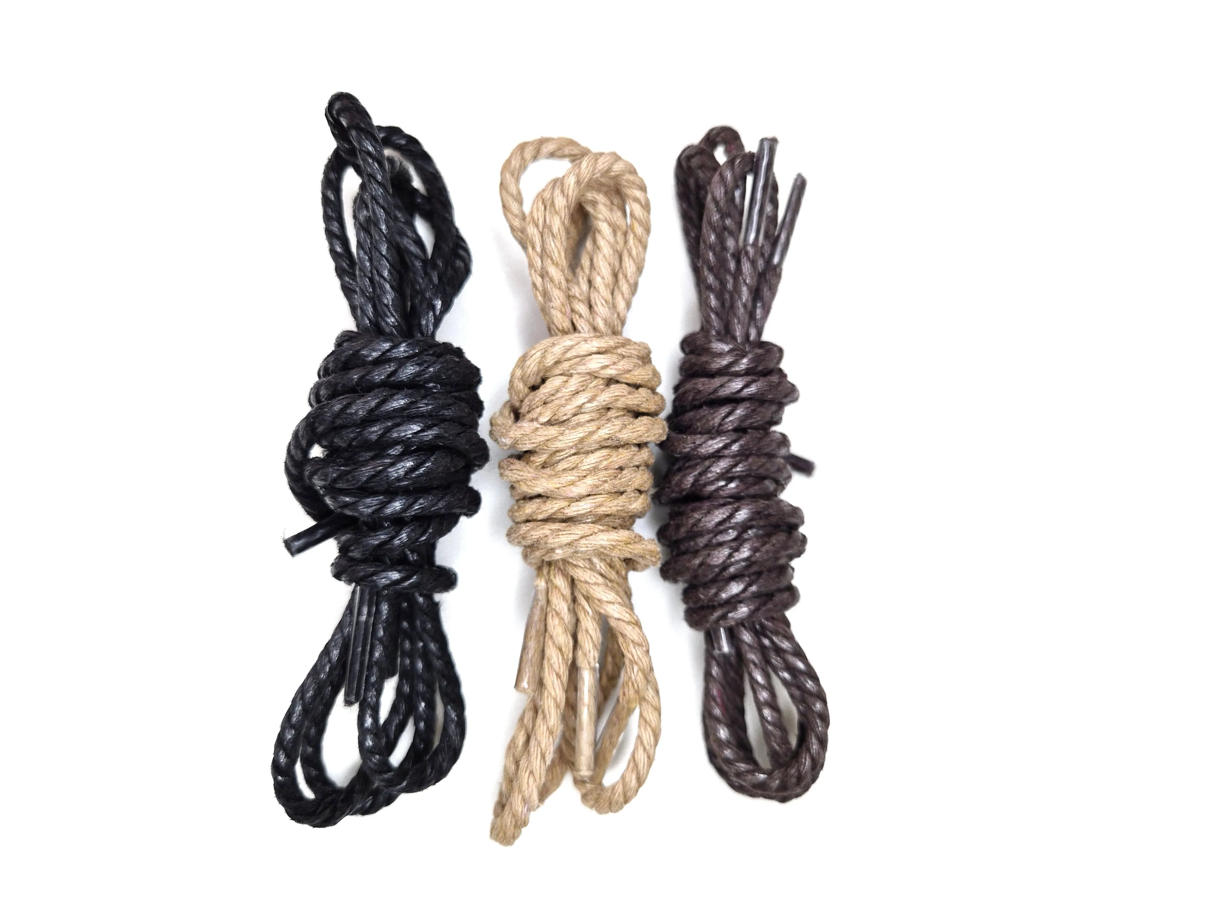 Waxed Twisted Rope Laces (Multiple Colour Options)