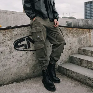 Wenkouban Back To School  Black Cargo Pants For Men Casual Korean Style Cotton Men's Cargo Trousers Male Green Pants Streetwear Hip Hop