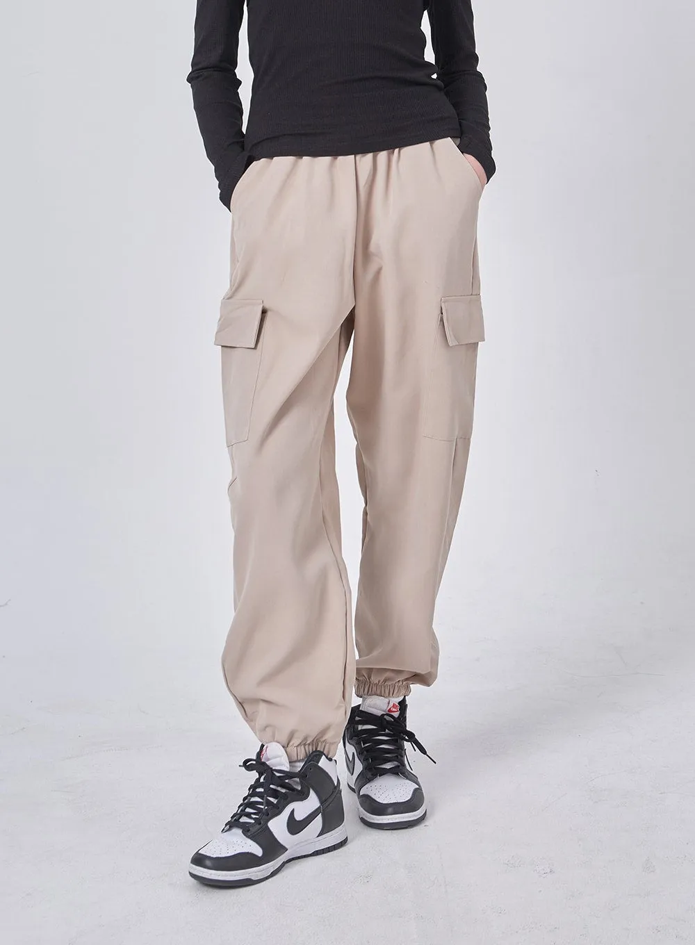 Wide Leg Cargo Track Pants IF324