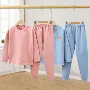 Winter Autumn Kids Pajamas Set Children Thermal Sleepwear Sets Clothing Boys Girls Fleece Warm Underwear Baby Tops Pants Clothes