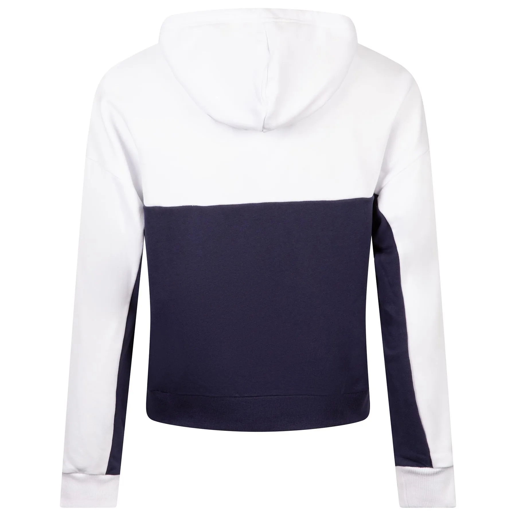 Womens French Terry Hooded Sweatshirt White/Navy - SS23