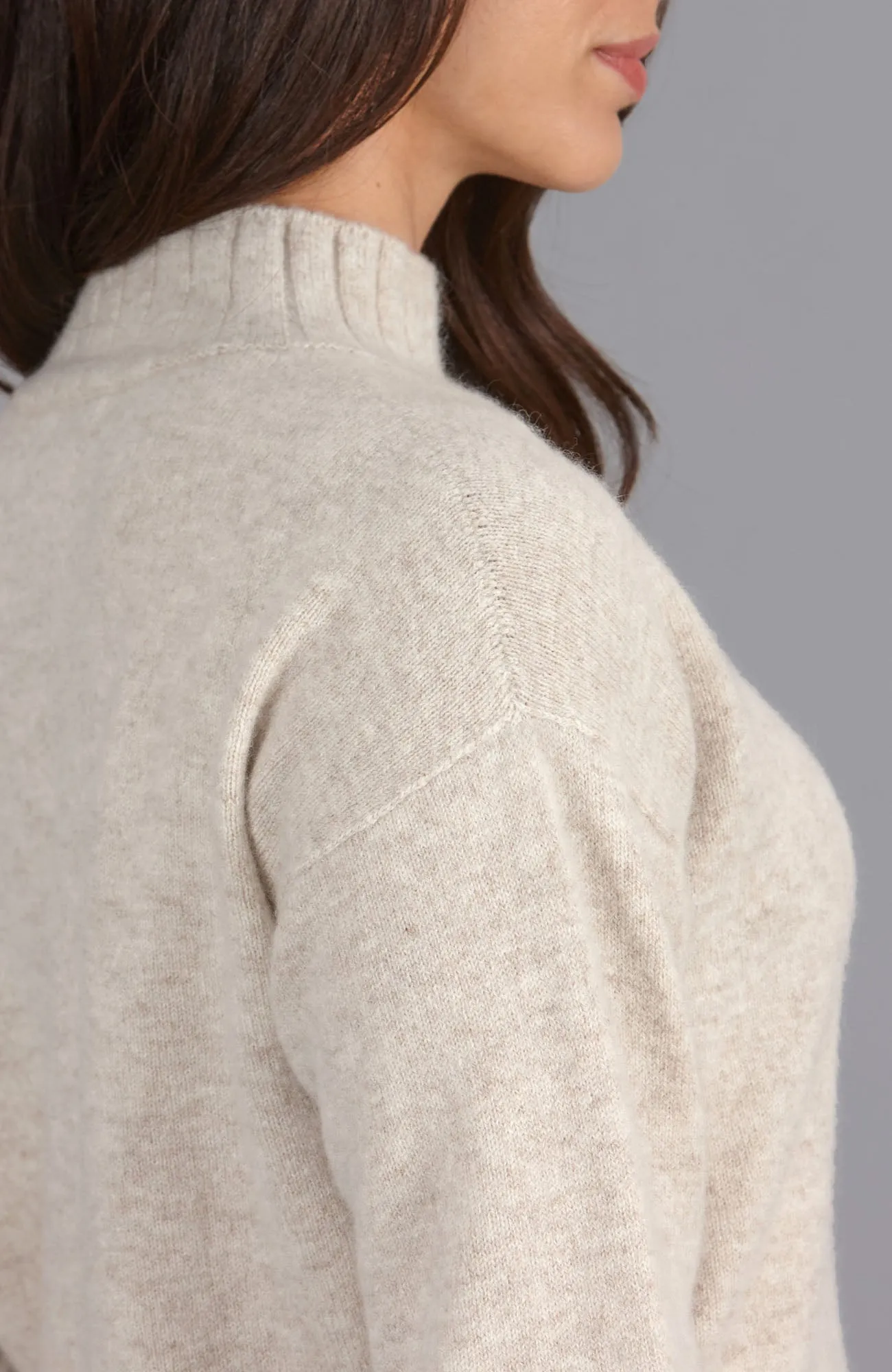 Womens Lambswool Grown On Neck Jumper