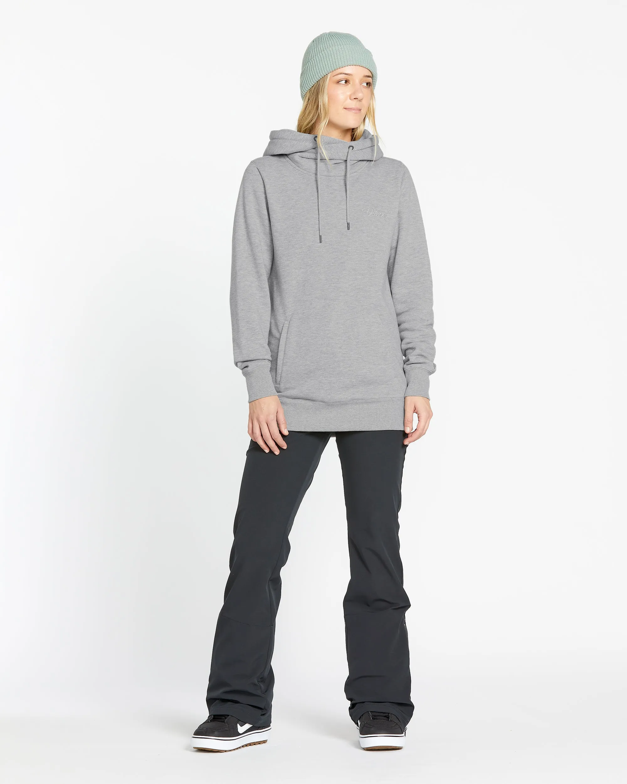 Womens Tower Pullover Fleece - Heather Grey