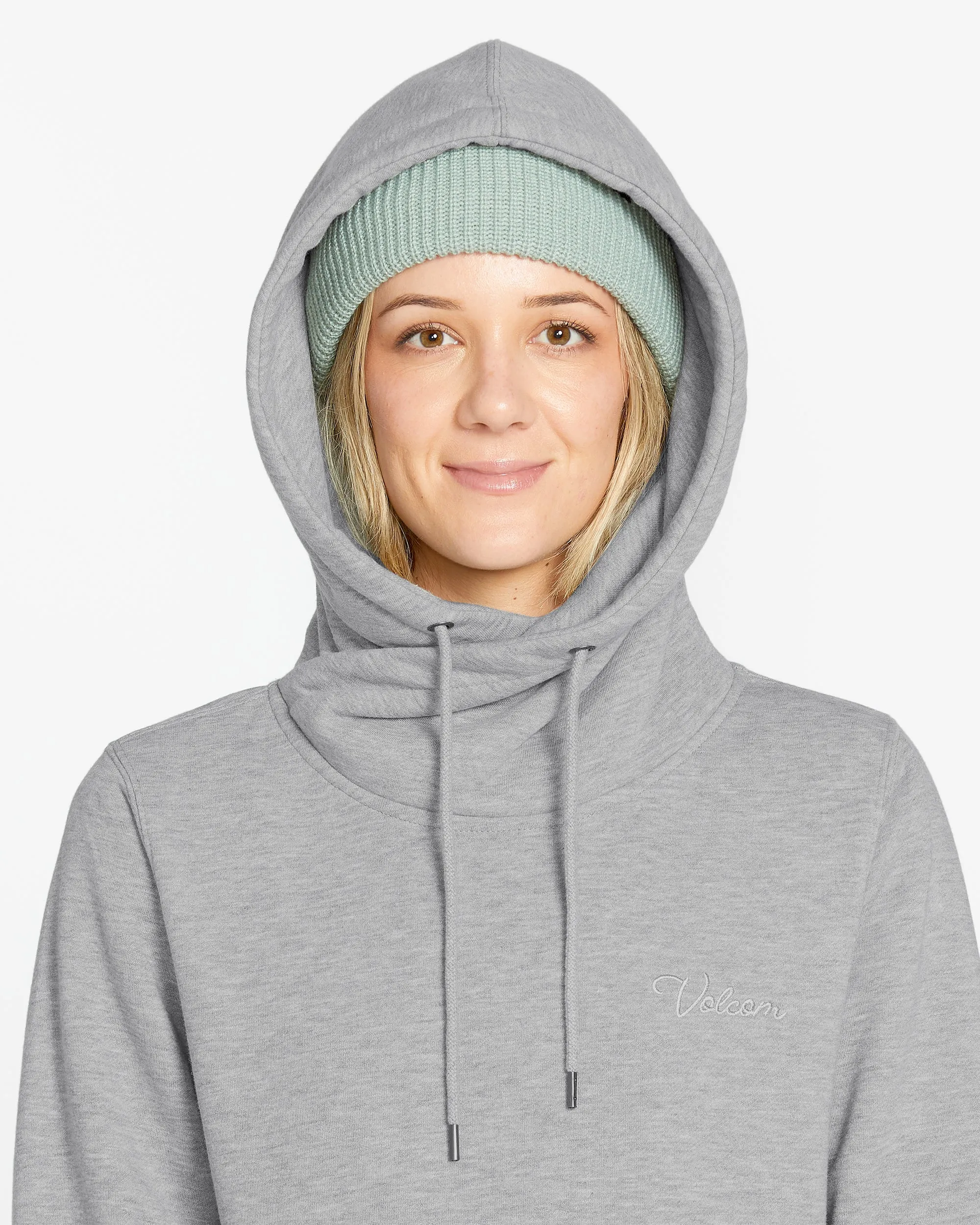 Womens Tower Pullover Fleece - Heather Grey