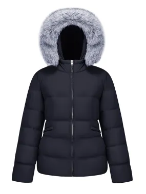 WULFUL Women's Winter Coats Warm Lightweight Thicken Puffer Jackets with Faux-Fur Hood