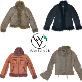 Y2k Suede Shearling Jacket